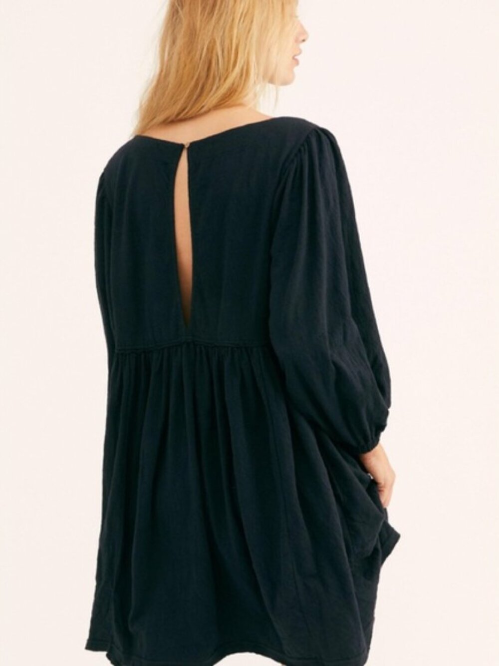 Free People Beach Get Obsessed Black Babydoll Dress sz S - Picture 3 of 9